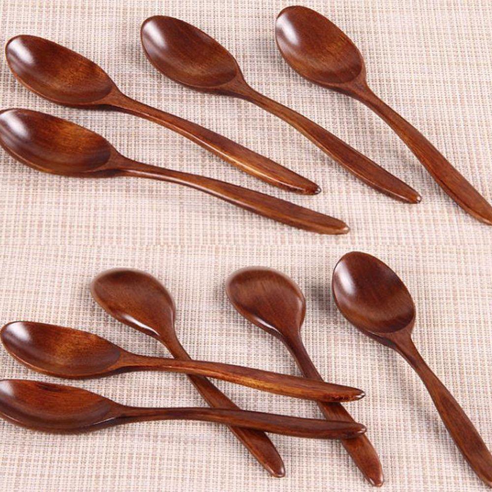 Durable Kitchen Tools Cooking Utensils Tableware Tea Spoon Wooden Spoon Coffee Spoon