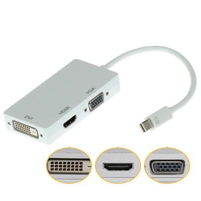 Кабель-адаптер Mini DP TO HDMI VGA DVI «три в одном» Thunder Laptop