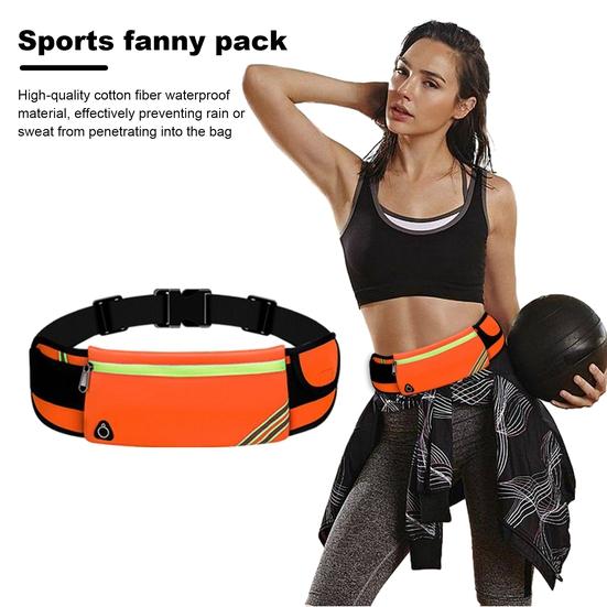 Спортивная поясная сумка с застежкой-молнией, большая вместительная водонепроницаемая светоотражающая полоска, ультратонкая поясная сумка для хранения