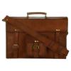 Стильный мужской кожаный винтажный портфель-мессенджер для ноутбука
