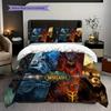 Fantasy Warriors Unite Bedding (1 * duvet cover + 2 * pillowcase, without core) 2D Flat Soft and comfortable Christmas birthday gift