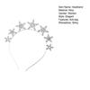 Women Headband Star Shape Hollow Out Shiny Rhinestone Solid Color Anti-slip Hair Decoration Elastic Hair Accessories Bridal Headband Gift