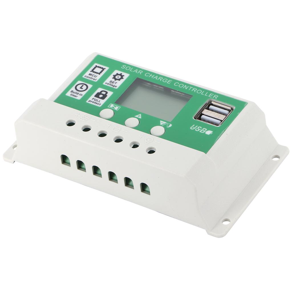 20A 12V 24V LCD Display Solar Charge Controller PWM Auto Focusing Tracking Charging