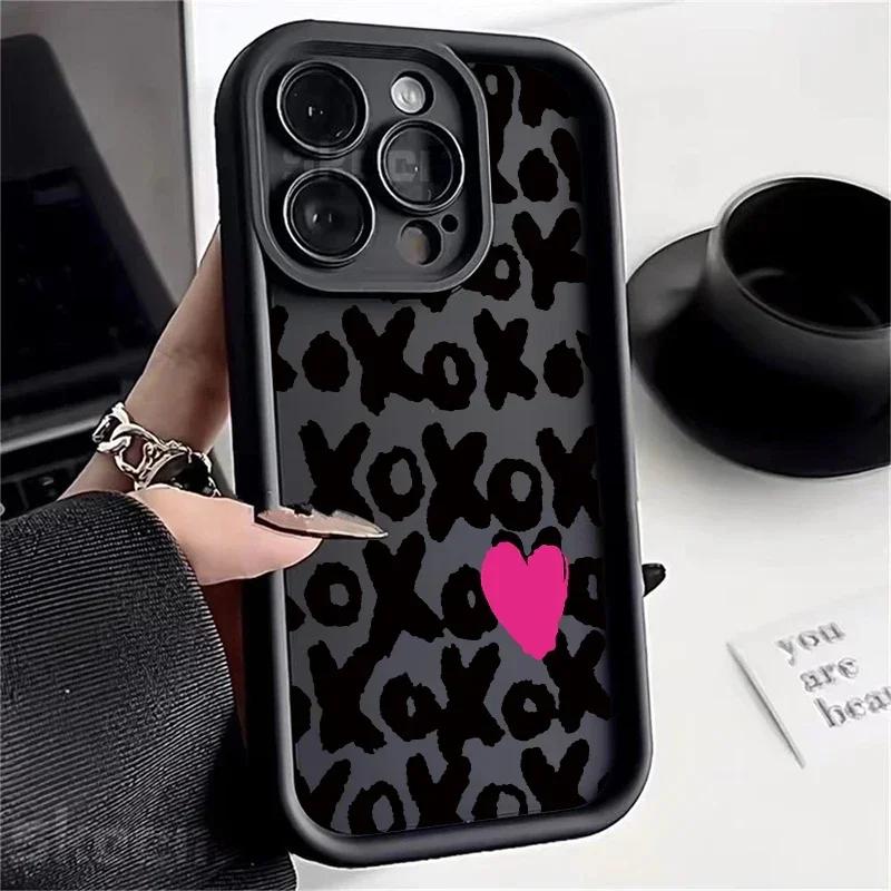Черные губы Поцелуй Принт Мягкий Силиконовый Чехол Для Телефона Для iPhone 15 Pro Max 16 14 13 12 11 Pro Max 7 8 Plus X XS XR Ударопрочный Чехол