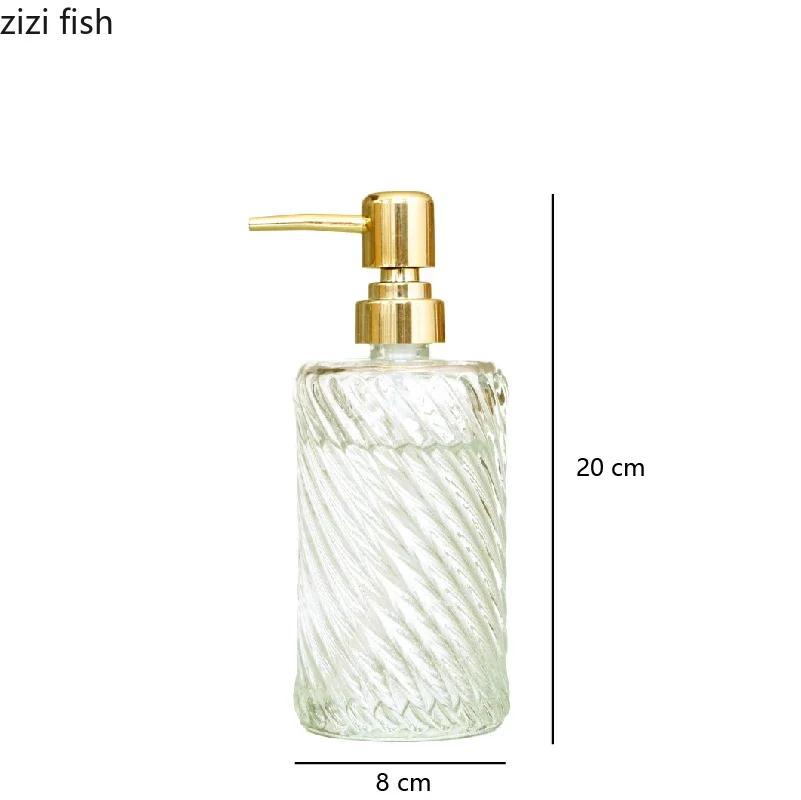 Стеклянная бутылочка для лосьона-антисептика для рук Металлическая керамическая подставка Коричневый Желтый Нажимной тип Бутылочка для шампуня Диспенсер для мыла в ванной Комнатная декорация