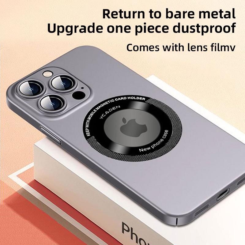 Роскошный жесткий магнитный чехол для ПК для Magsafe, чехол для беспроводной зарядки для IPhone 14 13 12 11 Pro Max Plus, защитный чехол для камеры с отверстием для логотипа