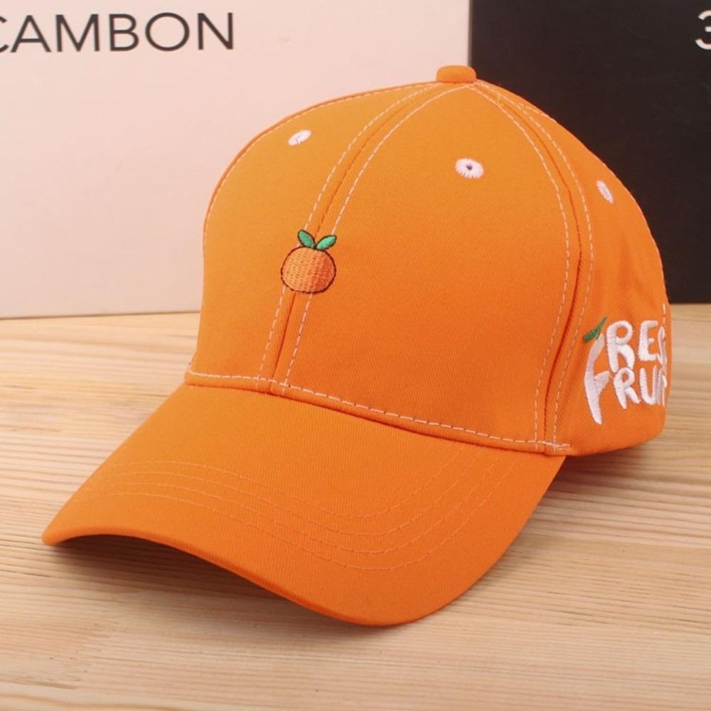 Embroidery Duck Tongue Cap Fruit Sunshade Hat Cute Baseball Caps Spring Summer