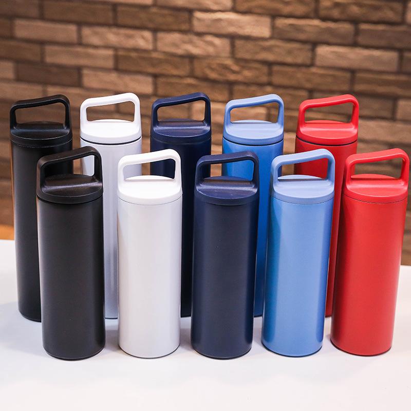 Handheld Thermos Outdoor Portable Sports Kettle Vacuum Wide Mouth Straight Cup