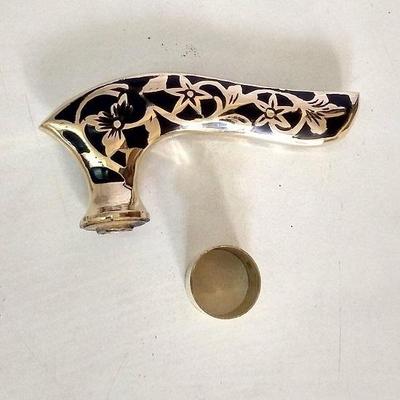 Латунная черная винтажная трость с ручкой, дизайнерская головка для деревянной трости, новая