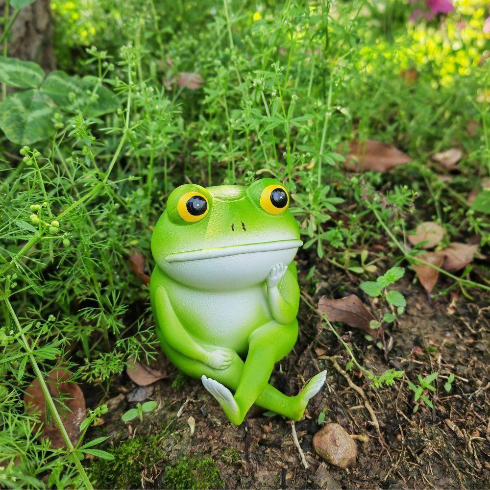 Cute Small Frog Statue Resin Crafts Animal Ornament Micro-landscape Accessories