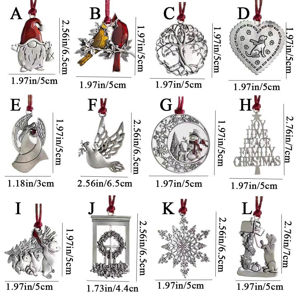 Santa Claus Solid Pewter Christmas Tree Ornament Gnomes Christmas Decorations  DIY