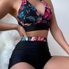 Swimwear Women Leaf Print Swimsuit Bikini Push Up Bikinis Set Bathing Suit Summer Beach Wear Swim Suits Two Pieces