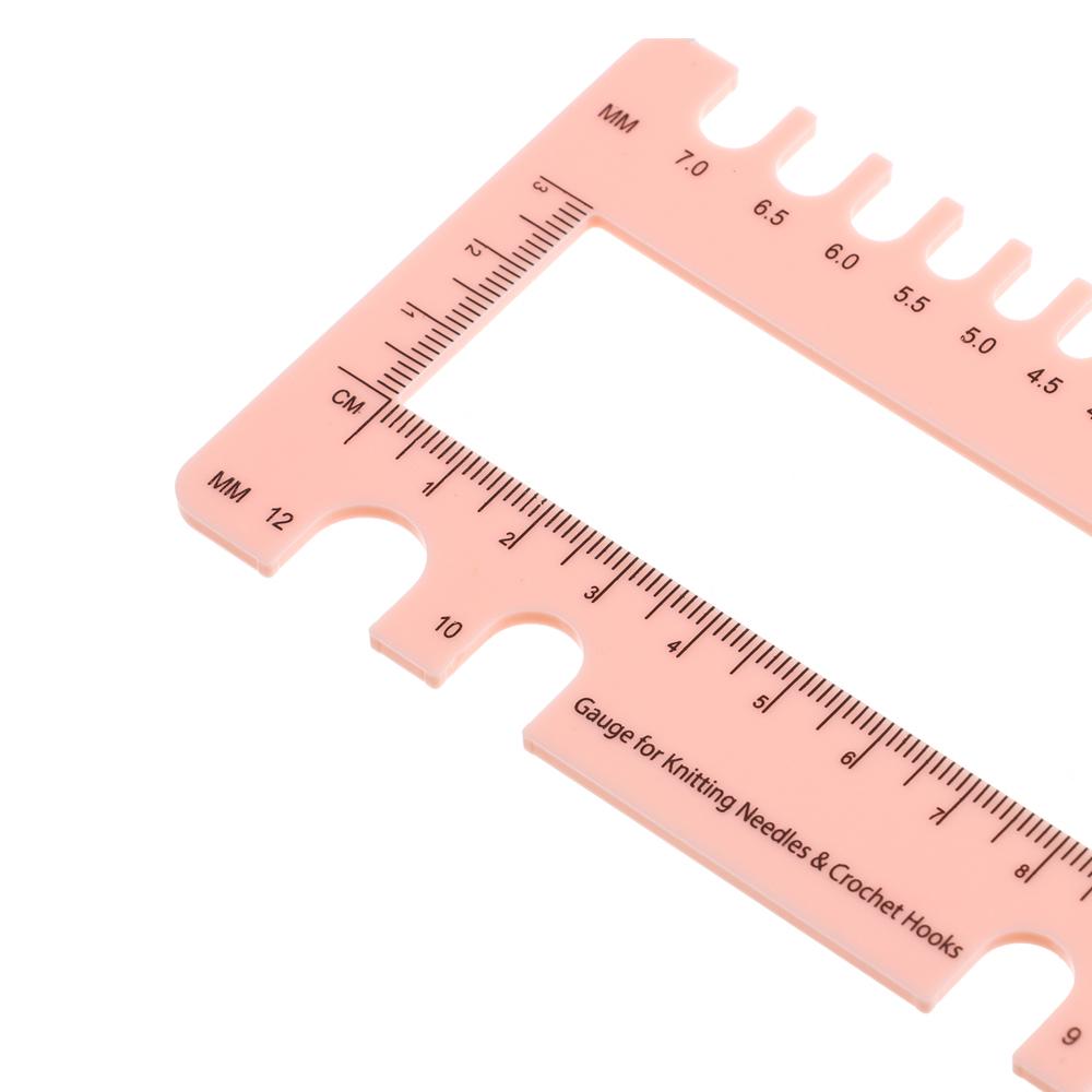 Portable With Cutting Head Sheep Head Crochet Hooks For Knitting Needles Ruler Tool Gauge Ruler