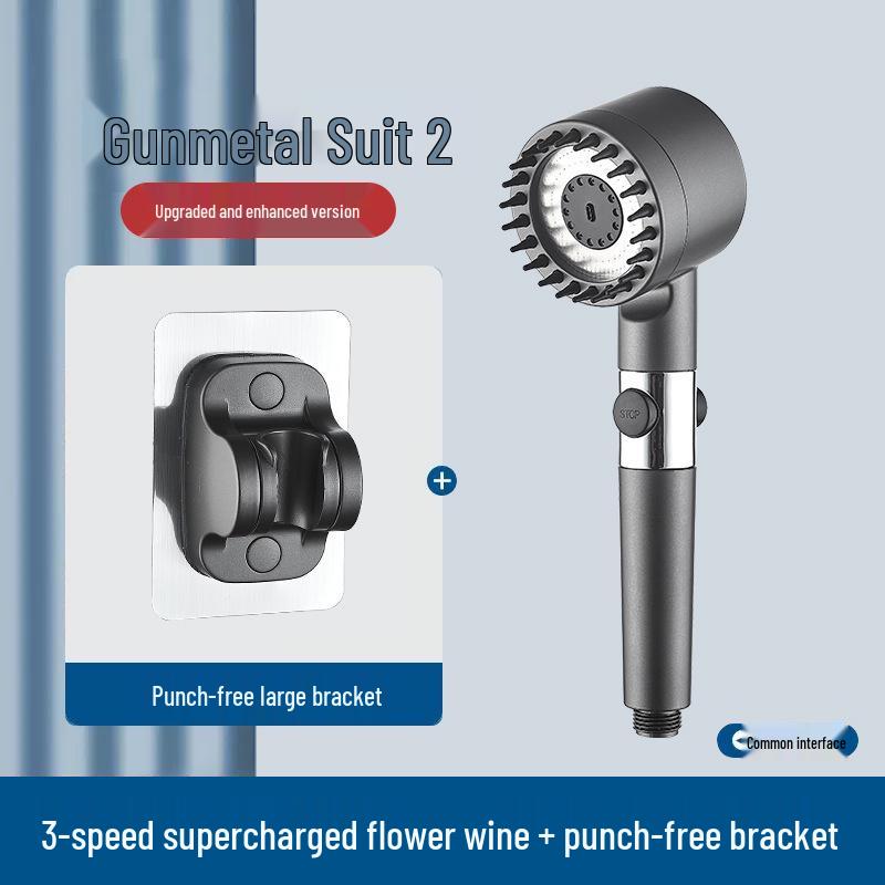 German Dai Pen Douyin Style Three-Speed Supercharged Massage Shower Head with Filter