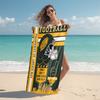 Personalized Vintage Detroit Football Helmet Beach Towel Microfiber Beach Towel Thin Absorbent for Beach Swimming Yoga Bath Sports. 091069