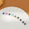 Double-Sided Dazzle Color Four-Leaf Clover Necklace Titanium Steel Lightweight Luxury Female Simple Versatile Temperament Senior Sense Of Necklace