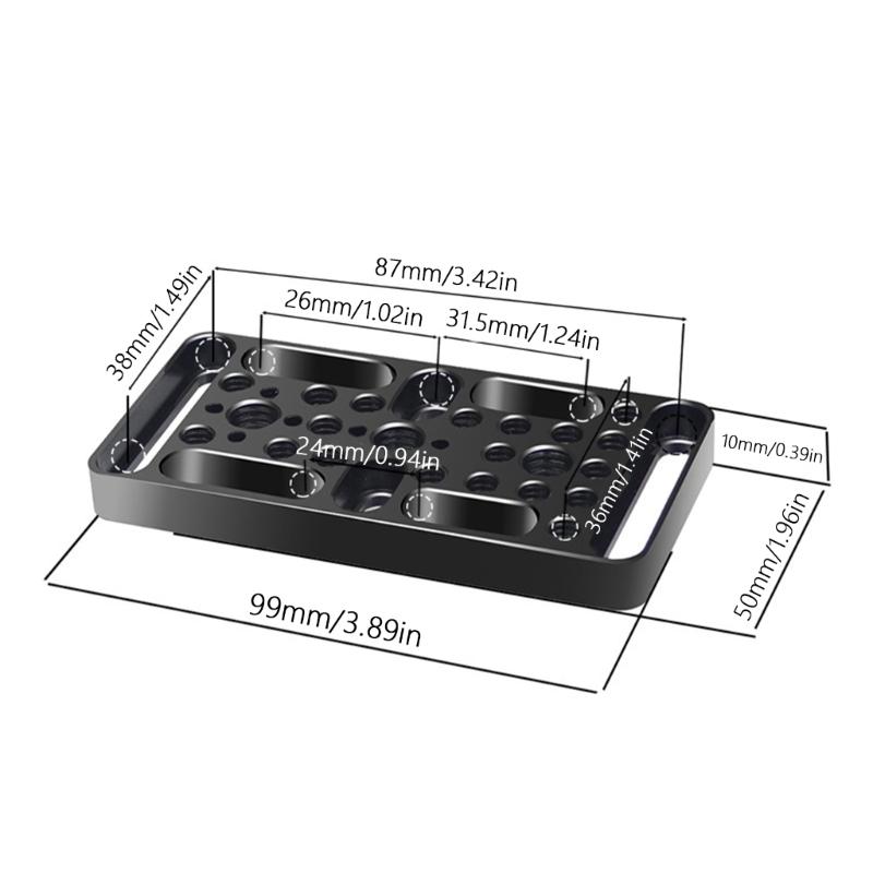 1/4 3/8 Quick Release Plate Cheese Base Multiple Functional Enhances Camera Stability On Tripods