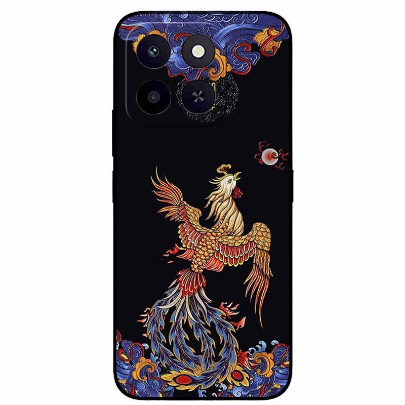 3D Cartoon Emboss Cases For Honor X6a / X6b / X6c Relief Embossed Retro Silicone Back Cover For X6B Black Funda Anime Bumper X6C