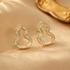 Light Luxury Full Zirconium Gourd Stud Earrings, High-End Earrings, Versatile Women