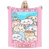 Chiikawa Catoon Flannel Blanket Grabber Kawaii Customized Throw Blankets for  Sofa Bedding Lounge 125*100cm Bedspread
