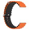 For Garmin Vivoactive 4/Garmin Venu 2 Universal 22mm Silicone Watch Strap Wavy Design Double Color Watchband