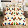 Farm Animals King Queen Duvet Cover Rooster Sheep Pig Cow Bedding Set Farmhouse Country Comforter Cover Polyester Quilt Cover