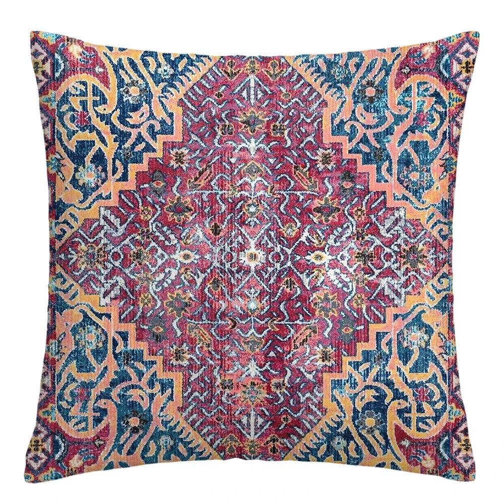 Moroccan Ethnic Cushion Cover, Short Plush Pillowcase 40x40 45x45 50x50 60x60, Sofa Decorative Cushion Cover, Home Decoration