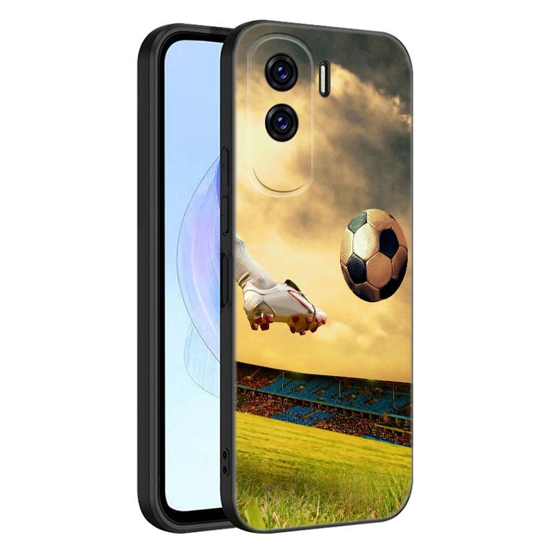 Футбольное поле черный чехол для телефона Huawei Honor 70 90 Lite X40 GT X50 i X5 Plus X6A X6S X7A X8A X8B X6 X7 X8 X9 4G X9A X9B 5G