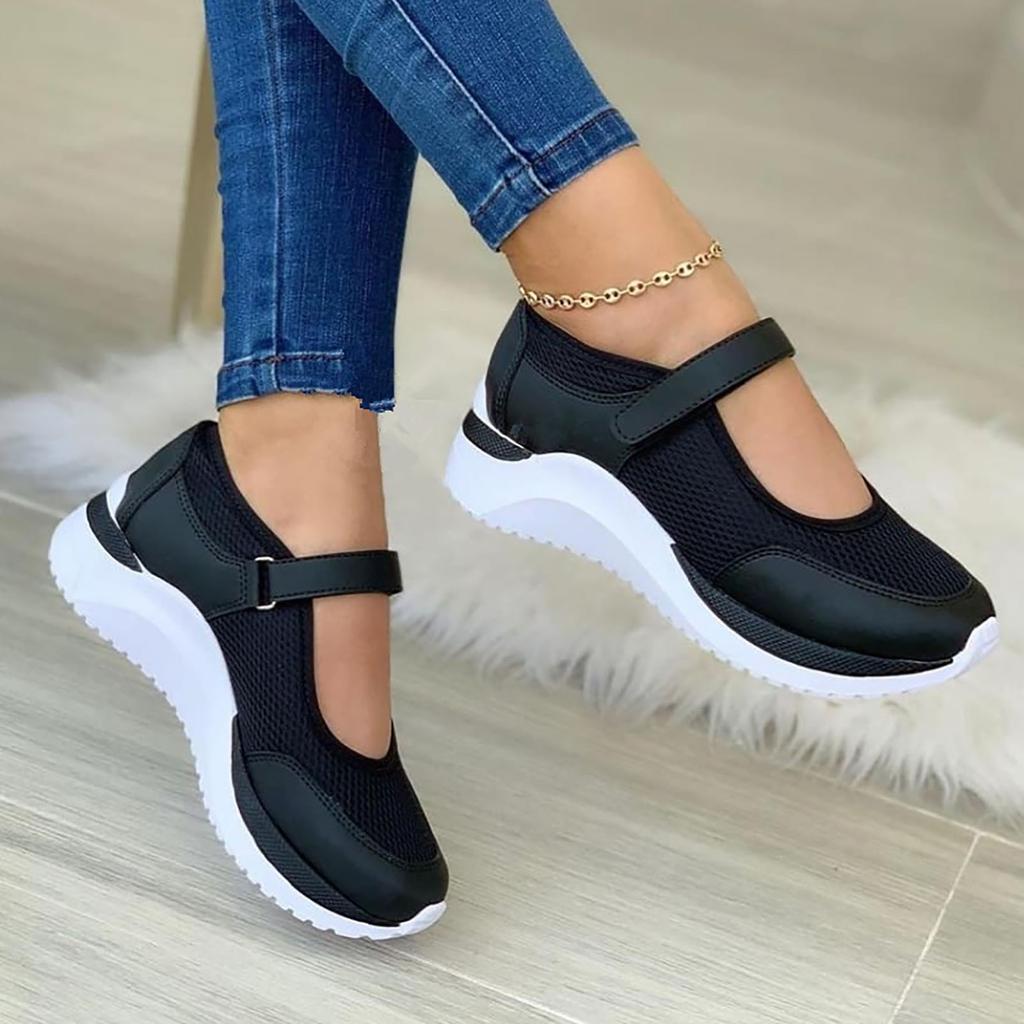 Мягкие кожаные бабушкины туфли с круглой головкой и неглубоким носком, женская обувь