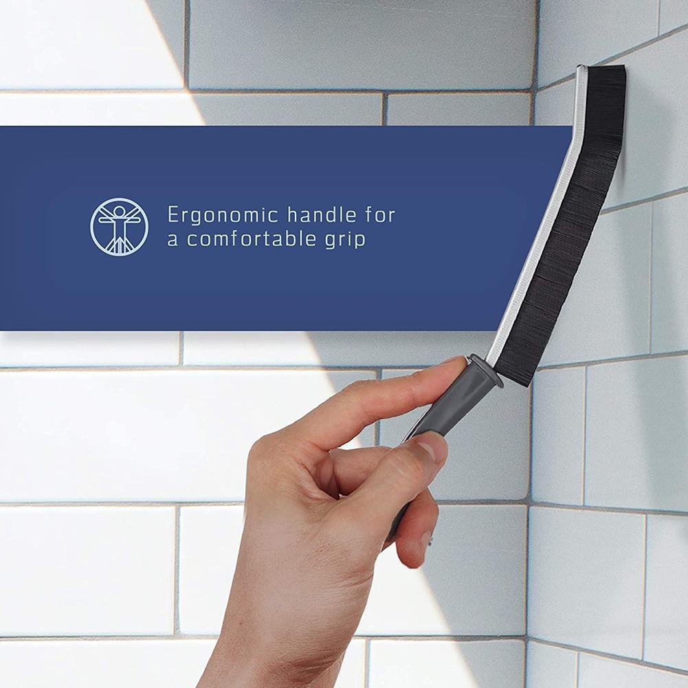 Grout Cleaner Scrub Brush Deep Tile Joints - Stiff For Home Bristles Angled Gap T8R9