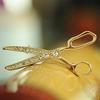 Brooch Pin Handmade Rhinestone Scissors Gold Plated Brooch Pin Jewelry Xmas Gift