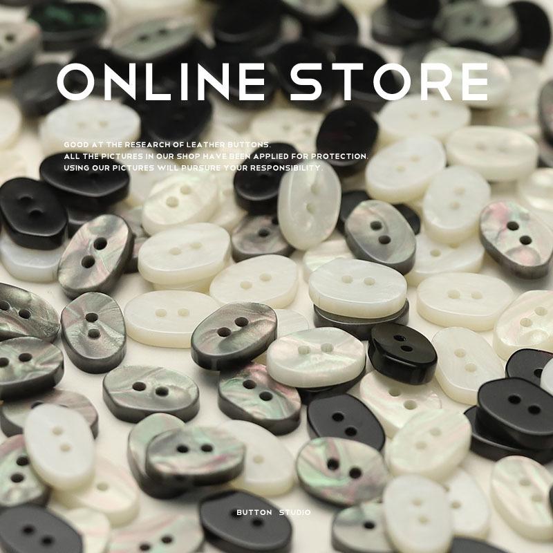 Двухглазая пуговица особой формы из искусственной ракушки из смолы для рубашки, свитера, женской вязаной кардиганной пуговицы