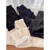 Bana Export Surplus Loose White Straight-Leg Fleece-Lined Sweatpants for Women Winter Drapey Wide-Leg Sports Pants