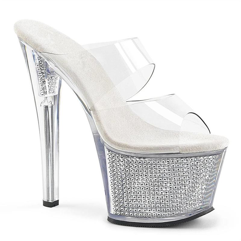 Летняя модная женская обувь на платформе hate sky high crystal shoes 17 см супер высокий каблук водонепроницаемые сандалии для стола банкетная женская обувь