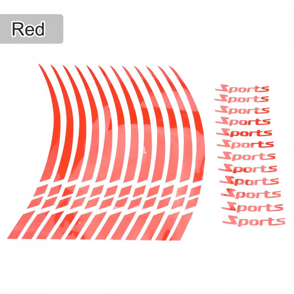 18 21-дюймовых колесных ободов светоотражающая лента для наклеек Красные наклейки для спортивных велосипедов