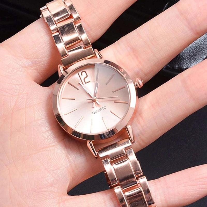 Ladies Watch Temperament Steel Belt Ladies Watch Watch, Simple Trend Ladies Quartz Watch Bracelet Set