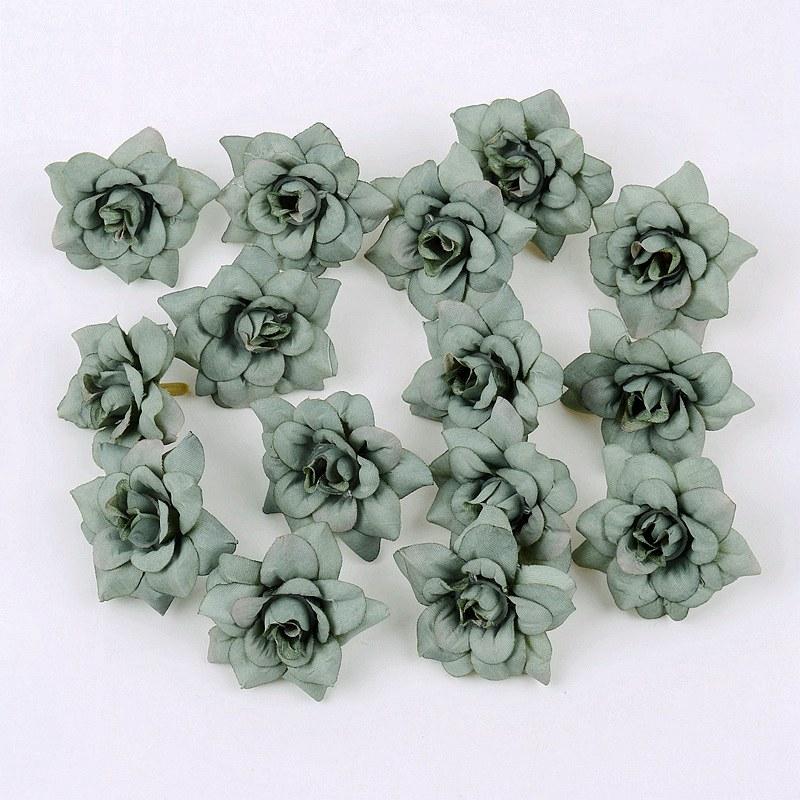 20PCs Rose Artificial Flowers Head Silk Fake Flowers Wedding Party Home Living Room Dining Table Garden Decorations DIY Crafts