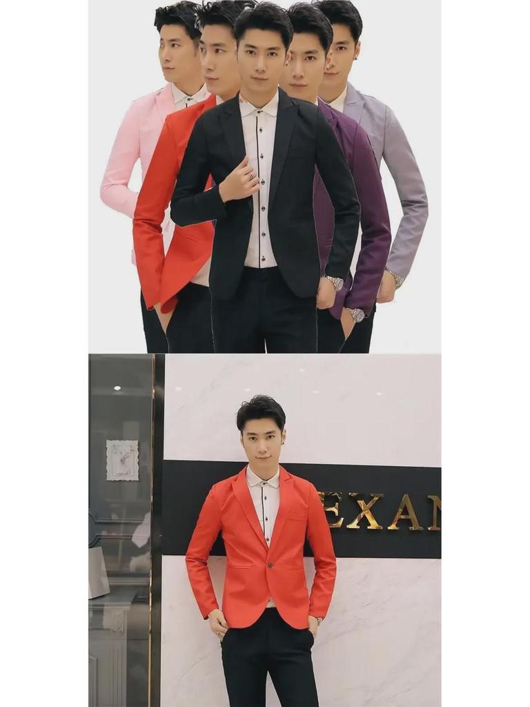 Мужская деловая повседневная куртка на весну и осень - свадебный, официальный, профессиональный костюм жениха