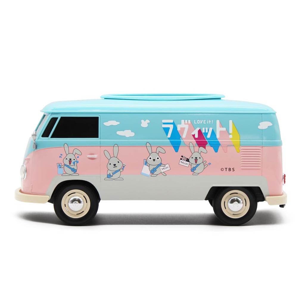 Декоративный держатель для салфеток в игровую комнату T1 Автобус Rappy с чашкой АБС-пластик CAMSHOP.JP Чехол, Держатель, Розовый,