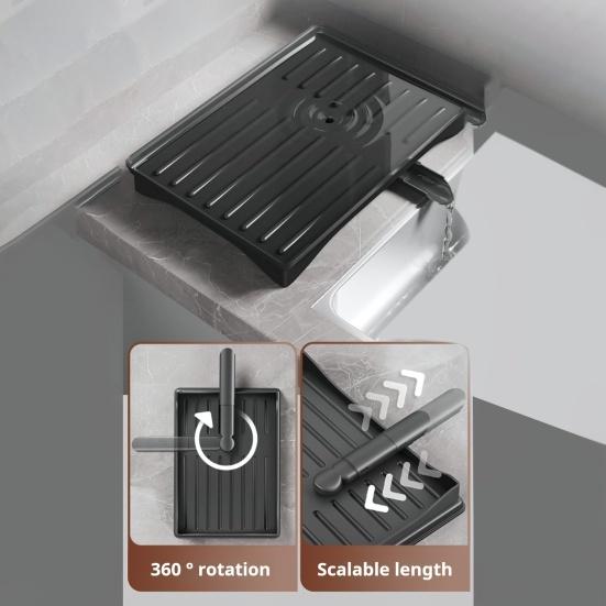 Большая сушилка для посуды с вращающимся на 360 градусов носиком, большой вместимости, устойчивая к ржавчине, расширяемая