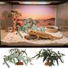Reptile Plants For Terrarium Fake Realistic Indoor Decor Bearded Dragon Artificial Leaves For Freshwater Desert Fish Turtle
