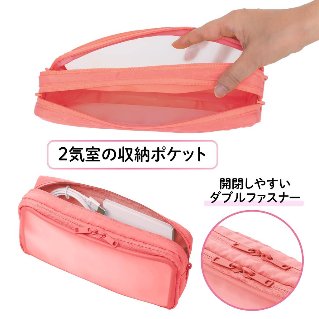 Plus Pouch Gadget Pouch L Pink Jibun-iro (My Color) See-Through TW-BG002L 428-765