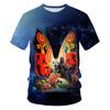 Summer Round Neck 3D Godzilla Pattern Printed Top Fashionable Casual Short Sleeved Children's Boy T-shirts