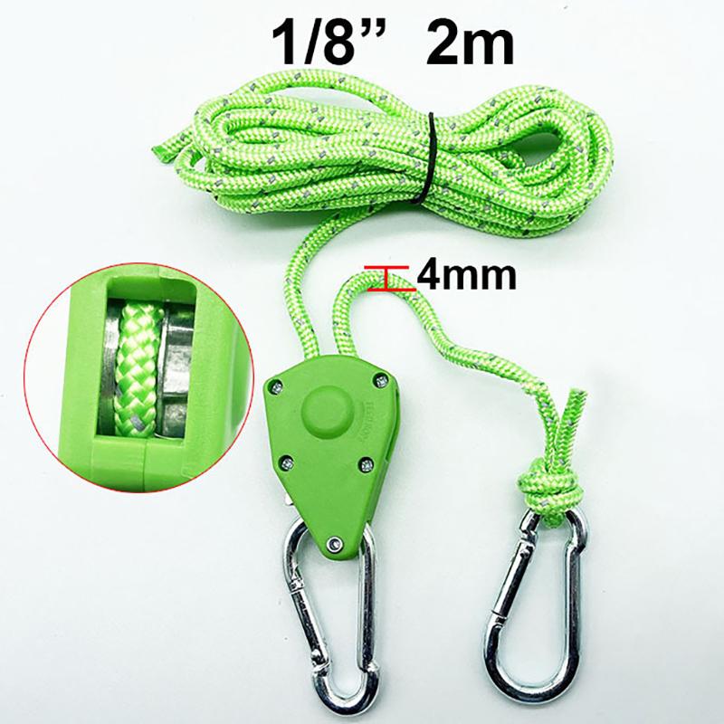 Светоотражающий 2/4/5M 4Mm трос для палатки застежка фиксированная пряжка ролик натяжитель храповой механизм вешалки тент ветровой трос привязка регулировка