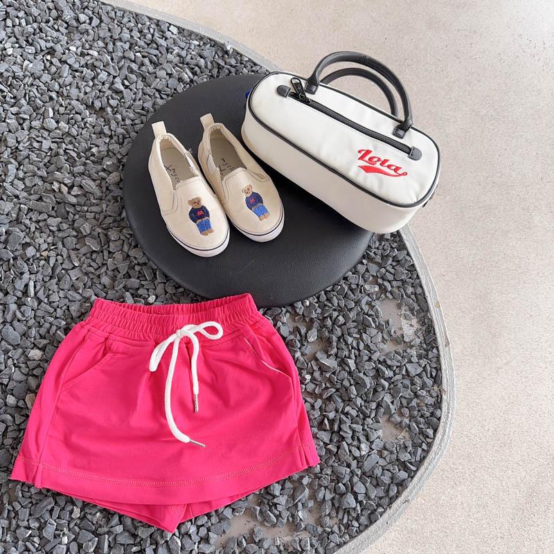 Girls Summer Solid Casual Shorts Korean Skort Baby Pants