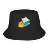 Adventures Time Jake in Pocket Bucket Hats Getaway Headwear Stuff Cartoon Anime Fishing Caps for Girl Session Hats Foldable