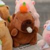 Cartoon Capybara Plush Keychain Pendant Stuffed Animals Doll Toys Backpack Hangings Decoration
