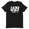 UZI Does It Черная футболка с графическим принтом Унисекс 100% Хлопок Мужские футболки Топ