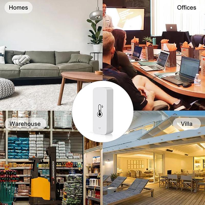 Tuya Zigbee WiFi Датчик температуры и влажности Приложение Удаленный монитор для умного дома var SmartLife WorkWith Alexa Google Assistant