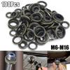 100Pcs Fasteners Bonded Washer Metal Rubber Sealing Ring New Oil Drain Plug Gasket